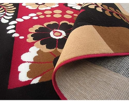Image of Fine Wool Rectangular Carpet for Living Room, Bedroom and Hall (Color RED /RH Size 6 x 8 feet)