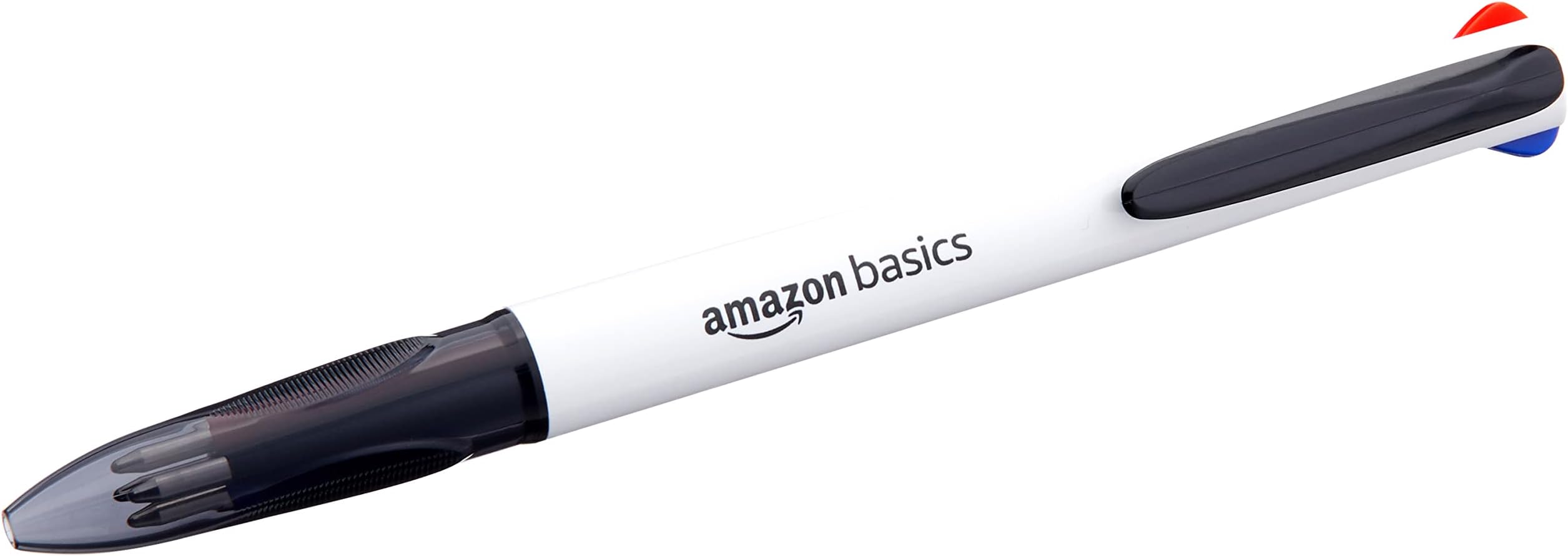 Amazon Basics 4 Color Retractable Ballpoint Pen, Medium Point 1.0 mm, 6 pack, Multicolor