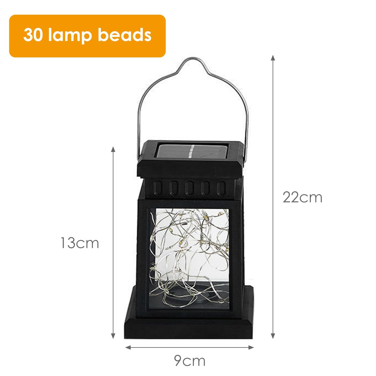 Fairy Solar Lantern Outdoor, 2 Pack Solar Fairy Lights Glass Mason Jar LED Hanging Lamp, Fairy Garden Ornaments Outdoor, Garden Accessories Outdoor For Table, Yard, Garden, Patio, Lawns (Multicolor - View #3