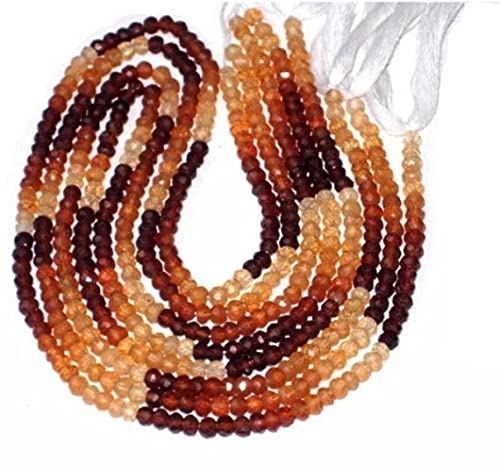 Hessonite Garnet perles micro facettées en forme de rondelle pour créateurs