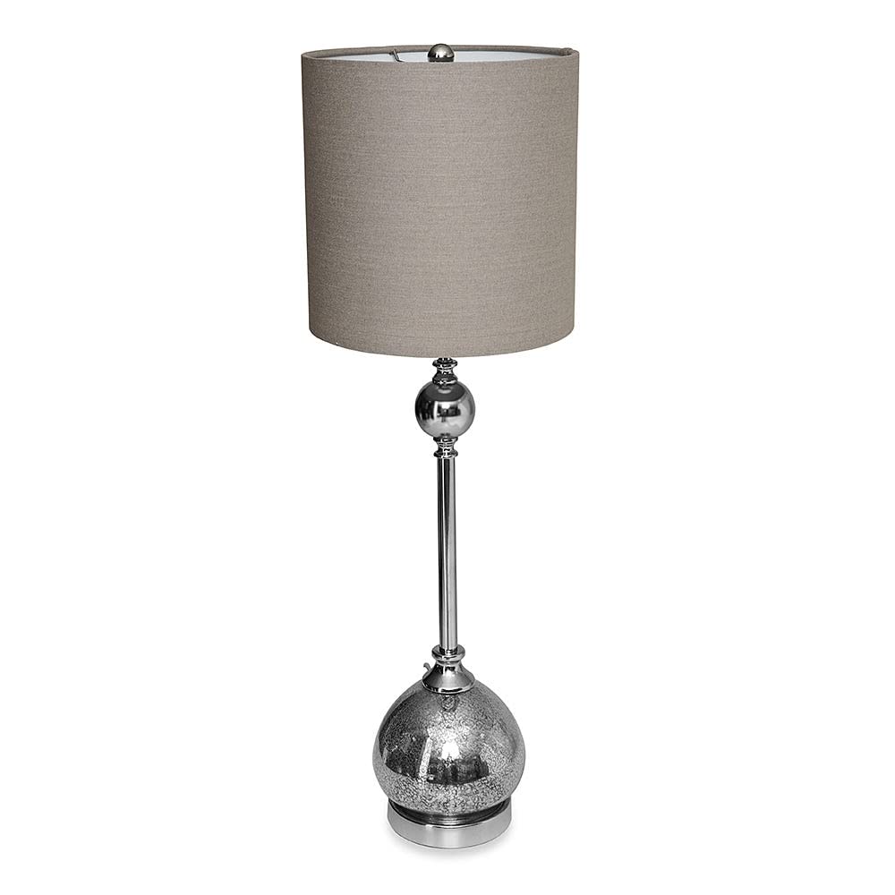 Homes r us Fleet Buffet Lamp, Silver - 76 Cm-5110100202534