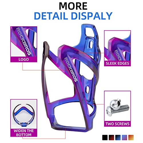Image of ROCKBROS Bike Water Bottle Holder Ultra-Light Bicycle Bottle Cages with Screws Tool, Universal Bike Cup Holder for Road MTB Mountain Bikes Cycling Accessories(2 Pack)