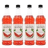 Monin Flavored Syrup, Watermelon, 33.8-Ounce Plastic Bottles (Pack of 4)