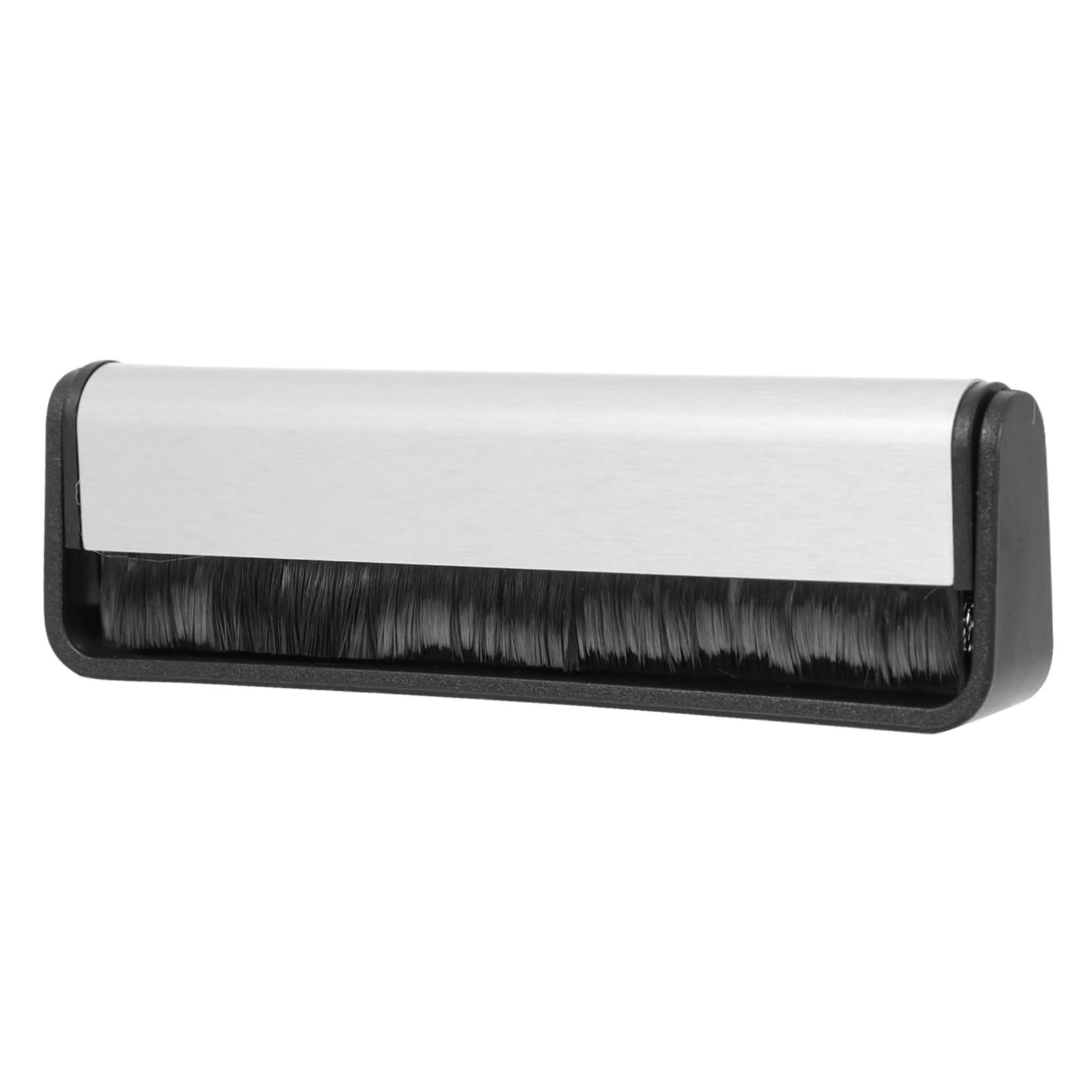 CIYODO 1Pc Vinyl Record Cleaning Brush Static Soft Brush for and Safe Dust Removal for Optimal Sound Experience Convenient Hanging Storage Black Silver