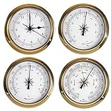 wetter barometer holz Das Barometer besteht aus einer hochwertigen Aluminiumlegierung und einer Kunststoffabdeckung, ist robust, langlebig, leistungsfähig, dreifach multifunktional, wirtschaftlich und praktisch.