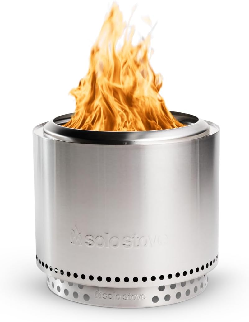 Solo Stove Bonfire with Stand | 19.5" Smokeless Fire Pit, Removable Ash Pan | Portable Stainless Steel Wood Burning Outdoor Fireplace, Ideal for 4–6 People, 21.75 lbs