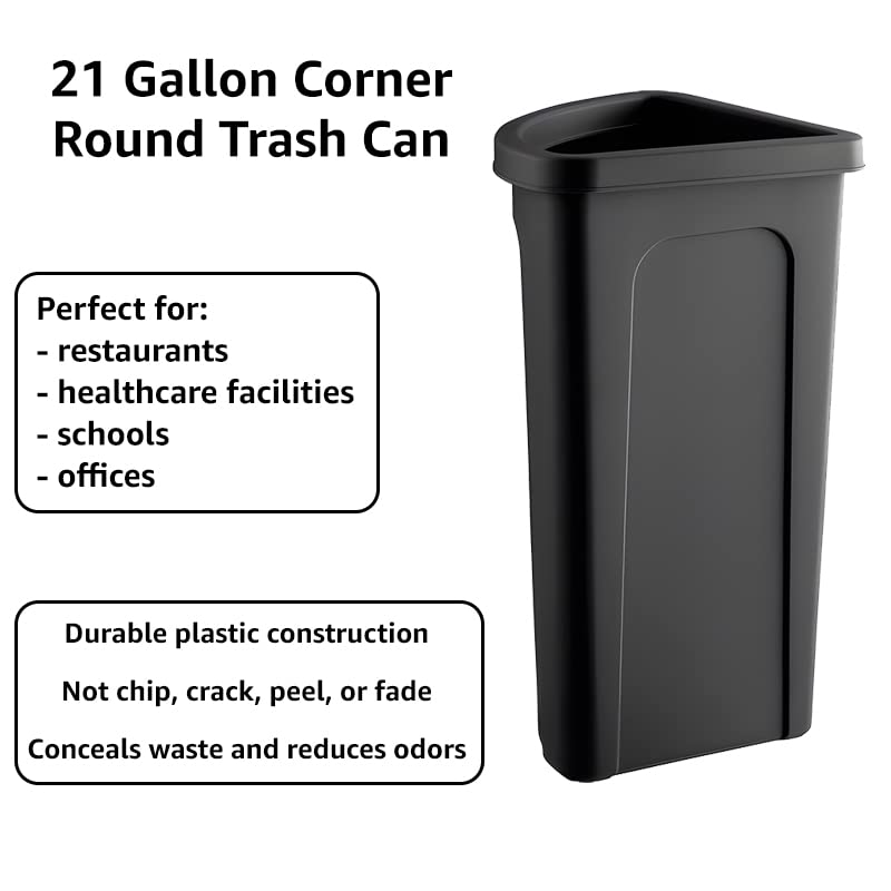 Caneca de basura redonda de 21 galones para esquina miniatura 4