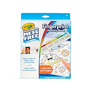 Crayola Color Wonder Mess Free Fingerprint Ink Painting Activity Set, Finger Painting Alternative, Toddler Coloring, Travel Activity, Gift for Toddlers