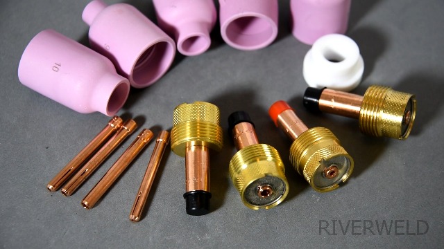 RIVERWELD TIG Gas Lens Collet Bodies Jumbo Large Diameter 45V116 1