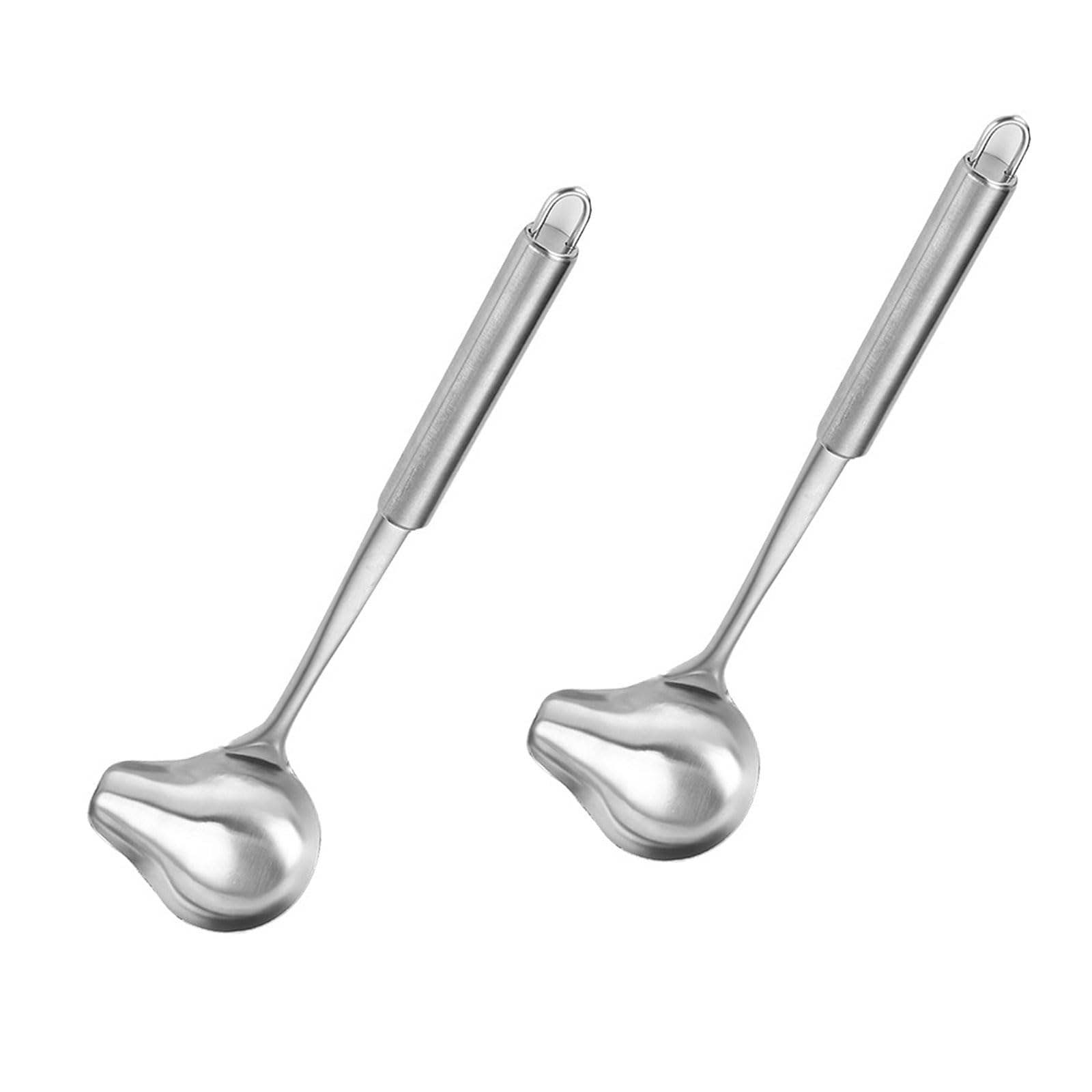 Louche à Sauce En Acier Inoxydable Avec Bec Verseur - Lot De 2 Cuillères 30cm Idéales Pour Soupes, Sauces Et Condiments