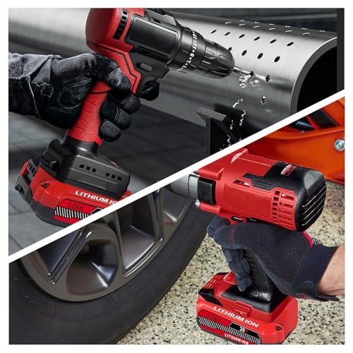 Upgrade 2-Pack 3.0Ah Batteries Replacement for Craftsman 20V Battery Compatible with Craftsman CMCB205 CMCB204 CMCB206 CMCB202 CMCB201 20V Cordless Power Tool 