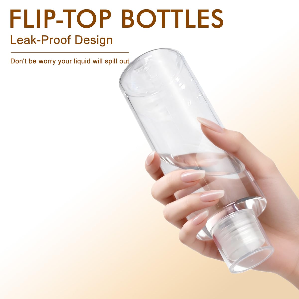3 bottiglie vuote in plastica trasparente morbida da spremere con tappo a scatto, ricaricabili, cosmetici, cosmetici, cosmetici, cosmetici, bagni, docce, lozioni, shampoo liquido, Trasparente, 250 ML