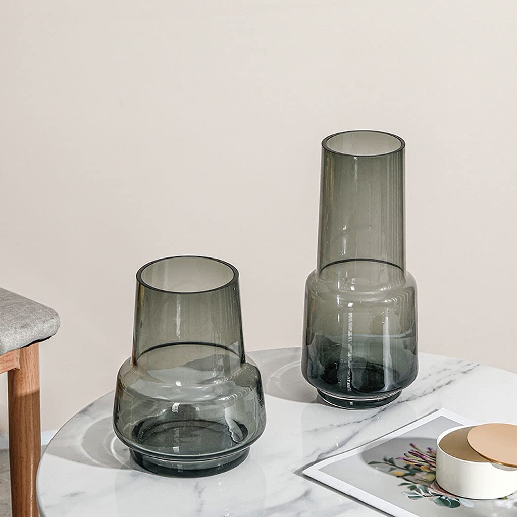 Vaso Vaso in vetro trasparente Decorazione soggiorno in stile europeo Fiori idroponici Composizione floreale Decorazione floreale Vaso In Ceramica(B)