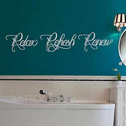 Amazon.com: BATTOO Bathroom Wall Art - Bathroom Wall Decal - Relax ...