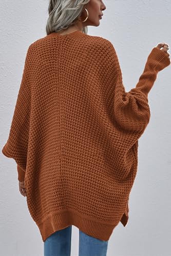 Bsicspace Womens Open Front Cardigan Sweaters Dressy Waffle Knit Casual Lightweight Oversized Womens Cardigan Soft Outerwear3