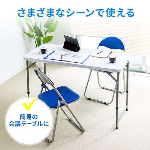 Amazon.co.jp: イーサプライ 折りたたみテーブル アウトドア 樹脂天板