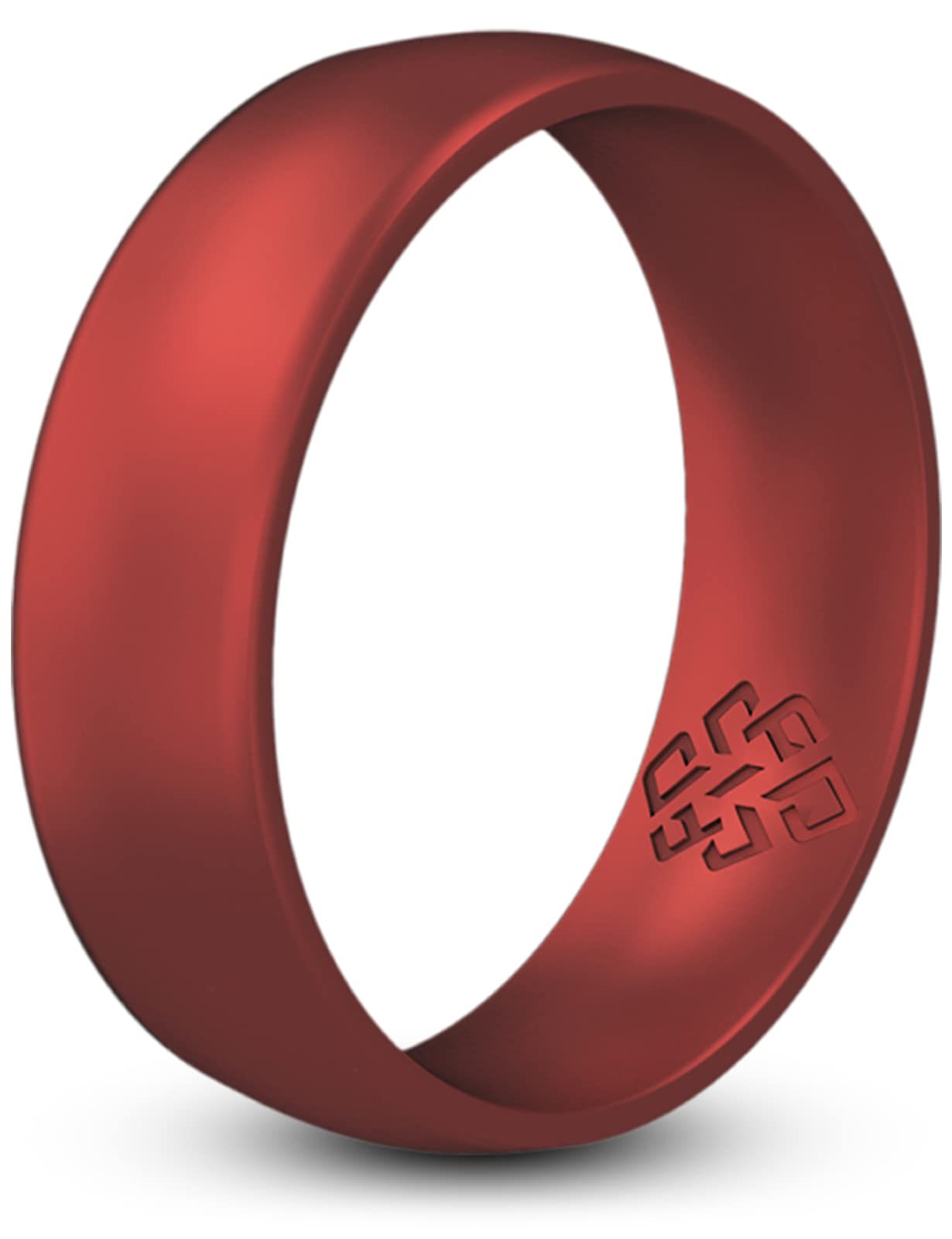 Knot Theory Breathable Silicone Wedding Rings for Men & Women | Black Rose Gold Silver Blue Red Rubber Wedding Bands for Him & Her Size 4, 5, 6, 7, 8,