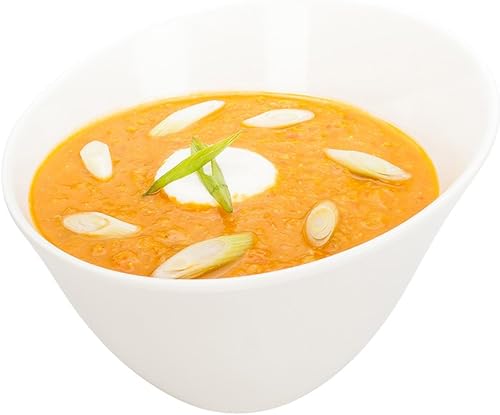 Restaurantware Voga - Cuencos cuadrados de 60 onzas, 2 platos profundos para servir, platos de ensalada de melamina blanca con borde curvado,