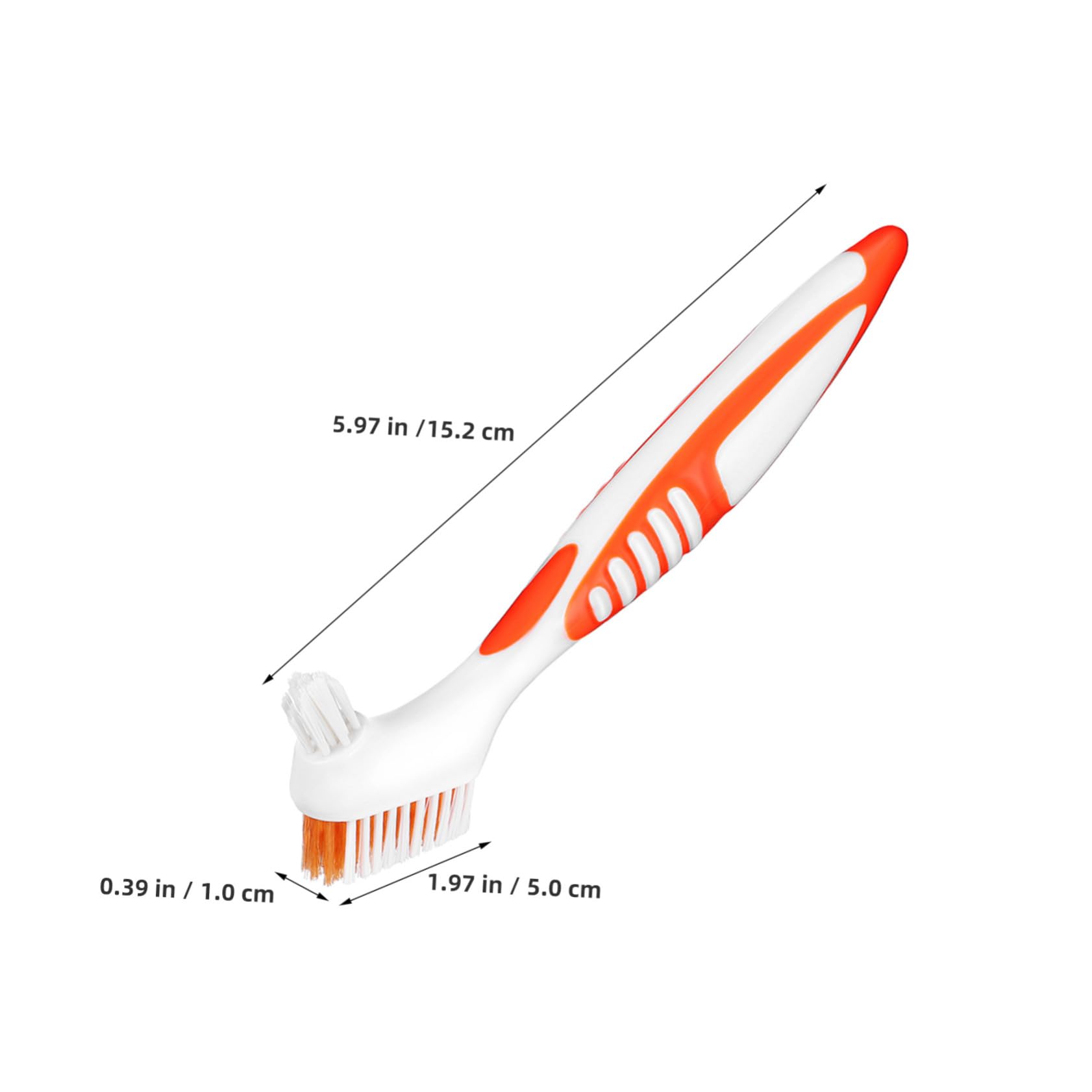 Anneome 12 Pezzi Spazzolino Doppia Testa per Pulizia Denti Falsi Manico Ergonomico Portatile per Protesi Apparecchi e Retainer per Anziani