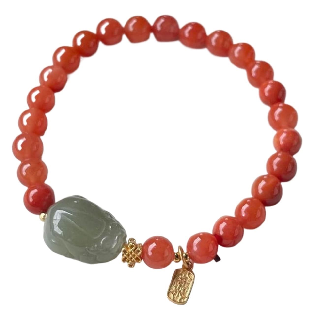 Nzpost Women's Red Crystal Bracelet,Agate Bracelet, Pixiu Bracelet Southhetian Jade Amulet Auspicious Dragon Bracelet