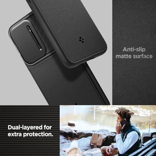 Image of Spigen Optik Armor | Samsung Galaxy S23 FE Case [Camera Protection] [Hybrid Material] Galaxy S23 FE Back Cover | TPU+PC - Black