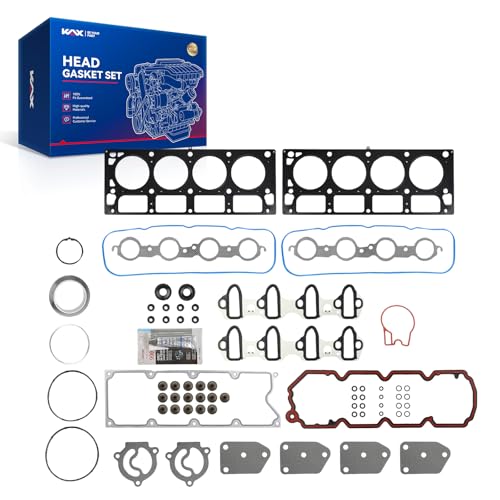 Image of KAX Engine Cylinder Head Gasket Set Compatible with Silverado Sierra 1500 2005-2013, Chevy Tahoe Suburban GMC Yukon XL 1500 2007-2014, Avalanche 2007-2013, 4.8L 5.3L, Head Gasket Kit, OE# HS26190PT2