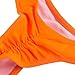 Women Sexy Lady Brazilian V-Style Ruched Ruffle Cheeky Bikini Bottom Thong Hot Summer Beachwear Orange