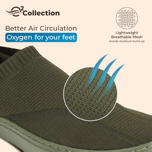 Image of YOHO Men's Freestep Spacious And Casual Slip On Shoes | Comfortable For Long Hours Of Walking | Outperforms Memory Foam | Arch Support Insole