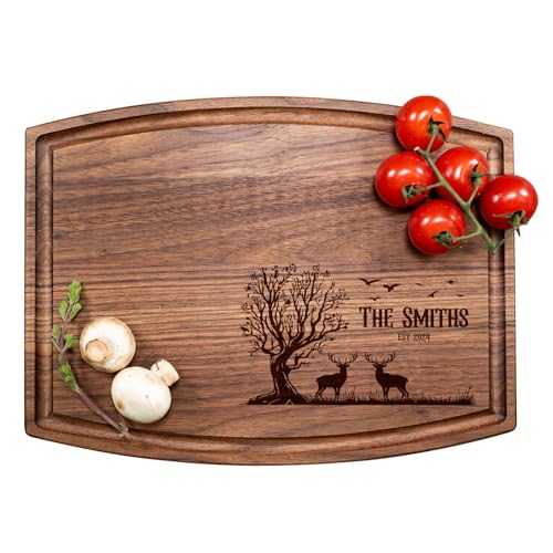 Tabla de cortar rectangular de madera nogal 30x23 cm miniatura 1