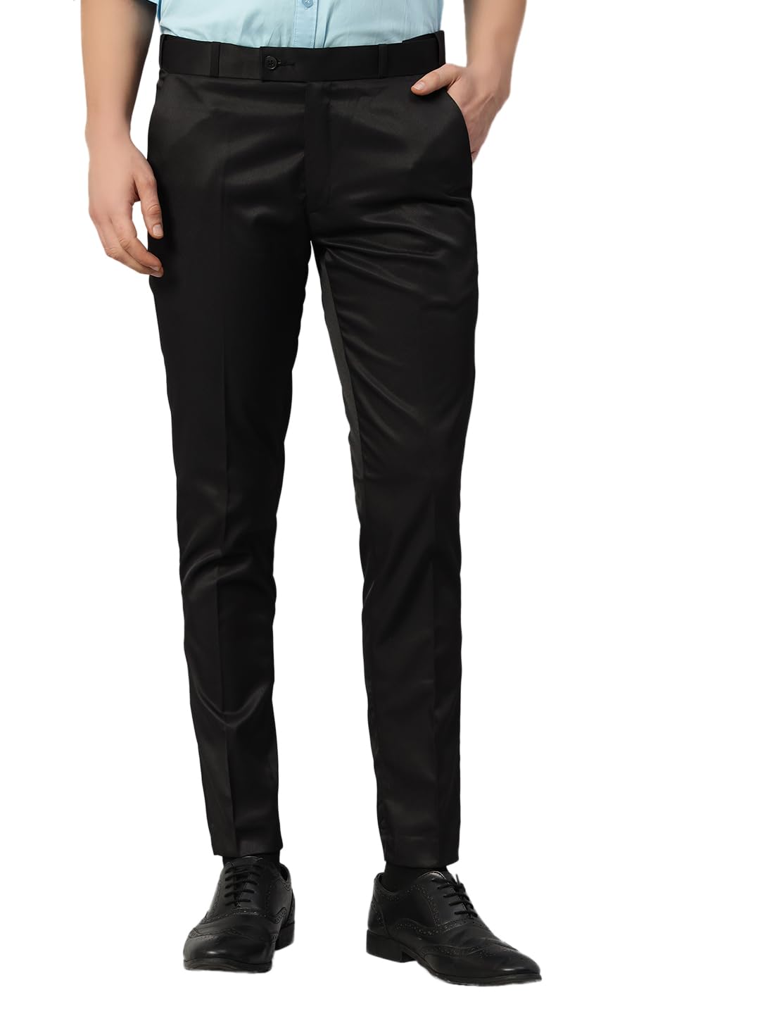 vogaan Formal Pant with Expandable Waist for Men | Men's Cotton Regular Fit Flat Front Pant for Party and Casual Wear-picture-17