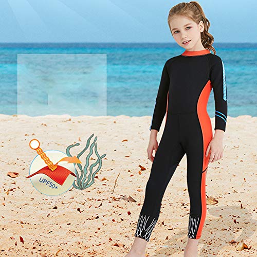 Combinaison de plongée pour enfants en néoprène SCR noir et bleu pour le printemps