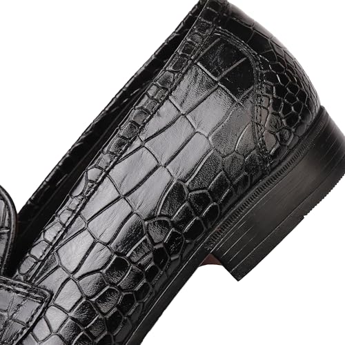 Formal Leather Men's Dress Loafer Classic Crocodile Printed Slip-on Penny Loafers Business Premium Shoes for Men4
