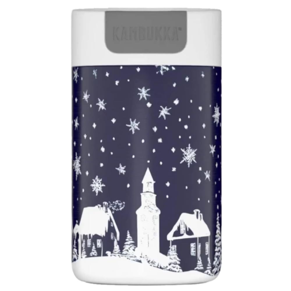 Kambukka Olympus 300 ml – kubek termiczny świąteczny Let it snow | szczelny, Snapclean, stal nierdzewna