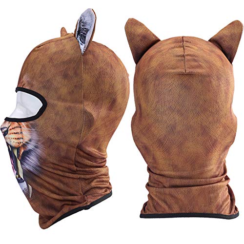 Image of Cat Balaclava,Dog Balaclava,Halloween Hat,Cute Full Face Hood Mask Animal Ski Mask for Hiking Riding Sports Outdoor