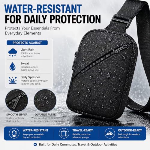 Image of Mini Crossbody Sling Bag for Men & Women, Small Phone Chest Bag for Travel