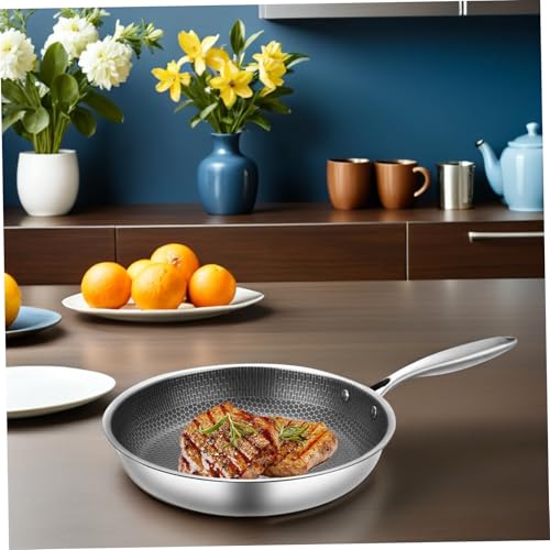 Wok de Acero Inoxidable con Asa Ergonómica y Diseño Panal miniatura 6