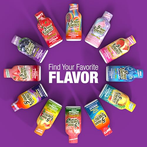 Image of 5-hour ENERGY Grape Flavor, 30 Count, 1.93 Fl Oz Energy Shot, Regular Strength, Amino Acids, B Vitamins, Sugar Free and Zero Calories