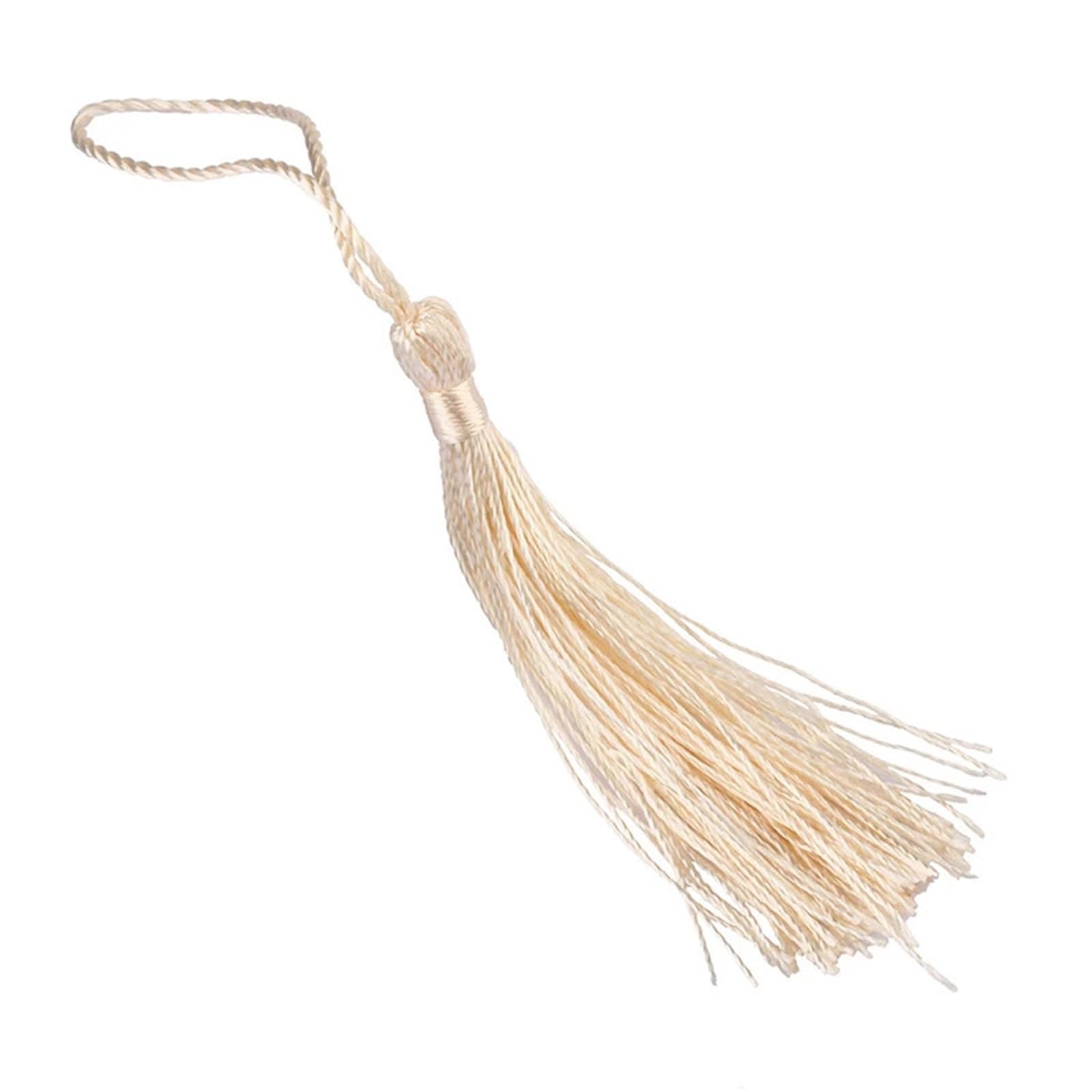 Mini Tassels for Crafts 50Pcs 13cm Hanging Rope Silk Tassel Fringe For Jewelry Making DIY Key Chain Earring Hooks Pendant Decoration Tassels(35)