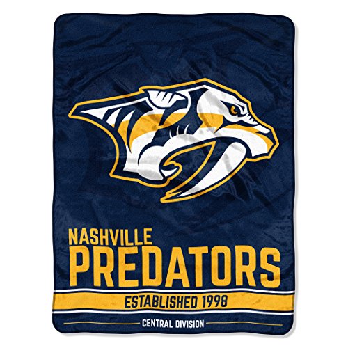 Northwest NHL Nashville Predators Unisex-Adult Micro Raschel Throw Blanket, 46