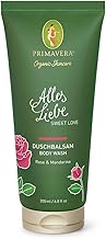 PRIMAVERA Alles Liebe Duschbalsam 200 ml – Geschenk für Frauen, Duschgel, Naturkosmetik – Rosen, Mandarinen Duft - reinigt sanft, rückfettend - vegan