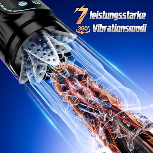 Elektrischer Masturbator Masturbieren für Männer 7 Teleskopfunktion & Rotierend & Saugen, Sex Spielzeug für die Männer Vibratorensets, Taschenmuschi Masturbatoren Penis Eichel Stimulator Sex Toys – Bild 5