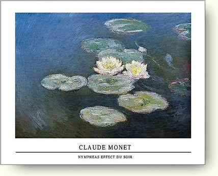 額装済/Nympheas Effet/クロードモネ/ポスター/インテリア/アート Amazon | クロード・モネ 睡蓮 夕べ Claude Monet: Nympheas
