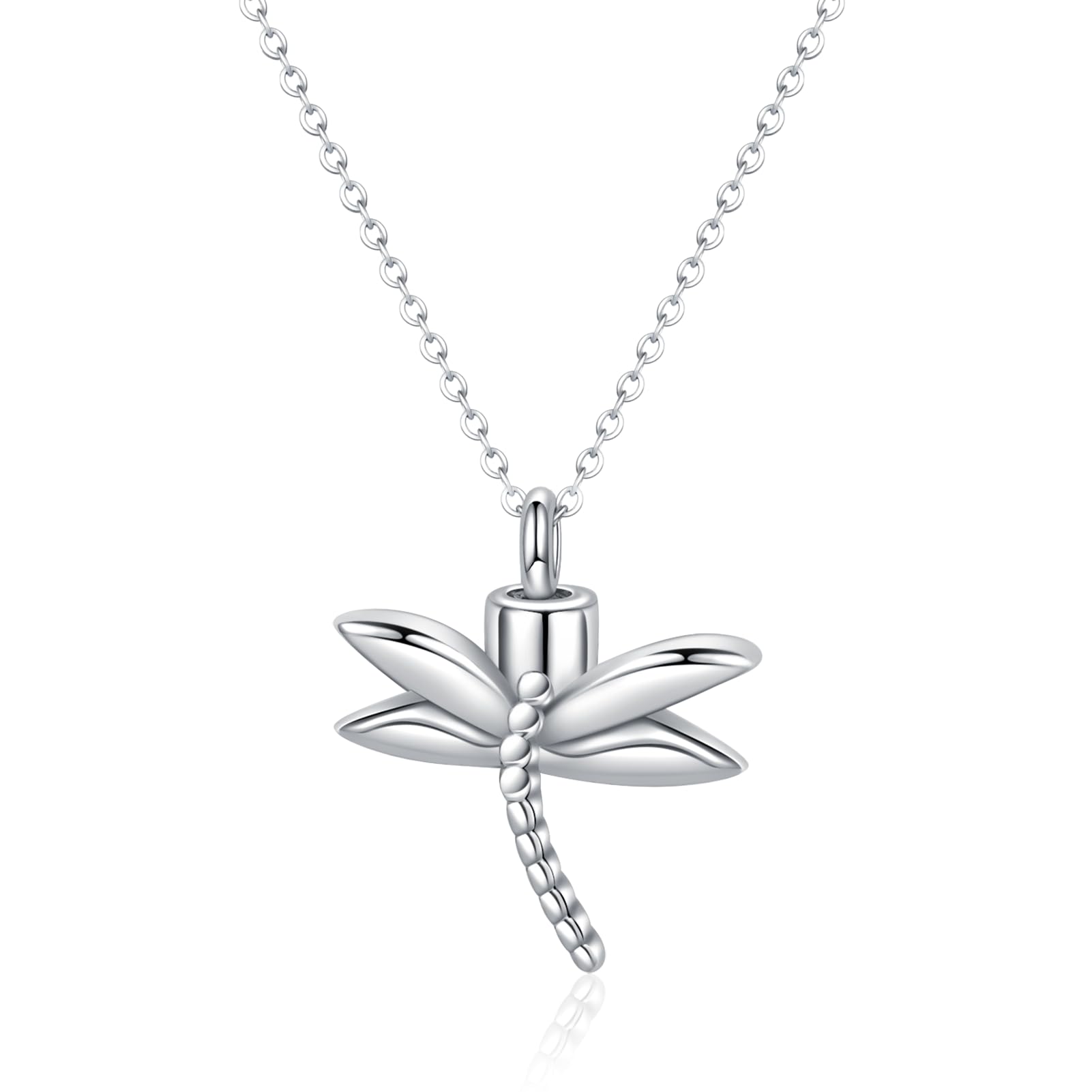 SBI Jewelry Butterfly Humming Bird Dragongfly Animal Owl Cat Cremation Urn Necklace for Ashes Hair Momento Memorial Keepsake Memory Holder Silver Pendant Family Friend Pet Animal