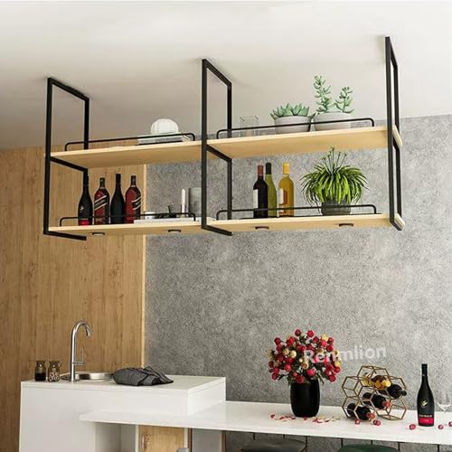Étagère de plafond cuisine encombrée solution de rangement 2 niveaux - 3