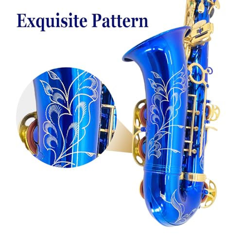 Image of Alto Saxophone, Blue Lacquer Finish, Standard Key Layout