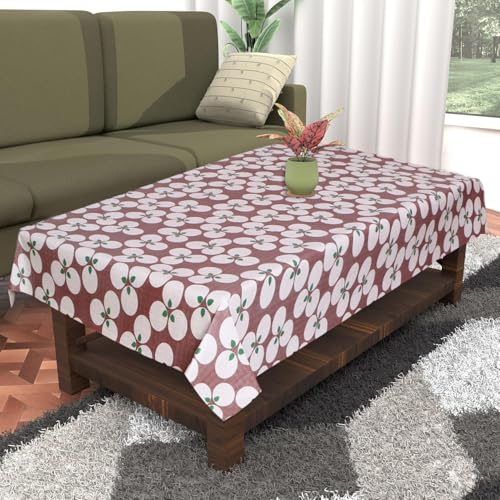 Image of Dakshya Industirs PVC Waterproof Table Cover 36x54 Inch Floral Printed Center Table Cover Washable Plastic Table Sheet Oilproof Dining Table Cover for Coffee Table Living Room Home (Premium Leaf)