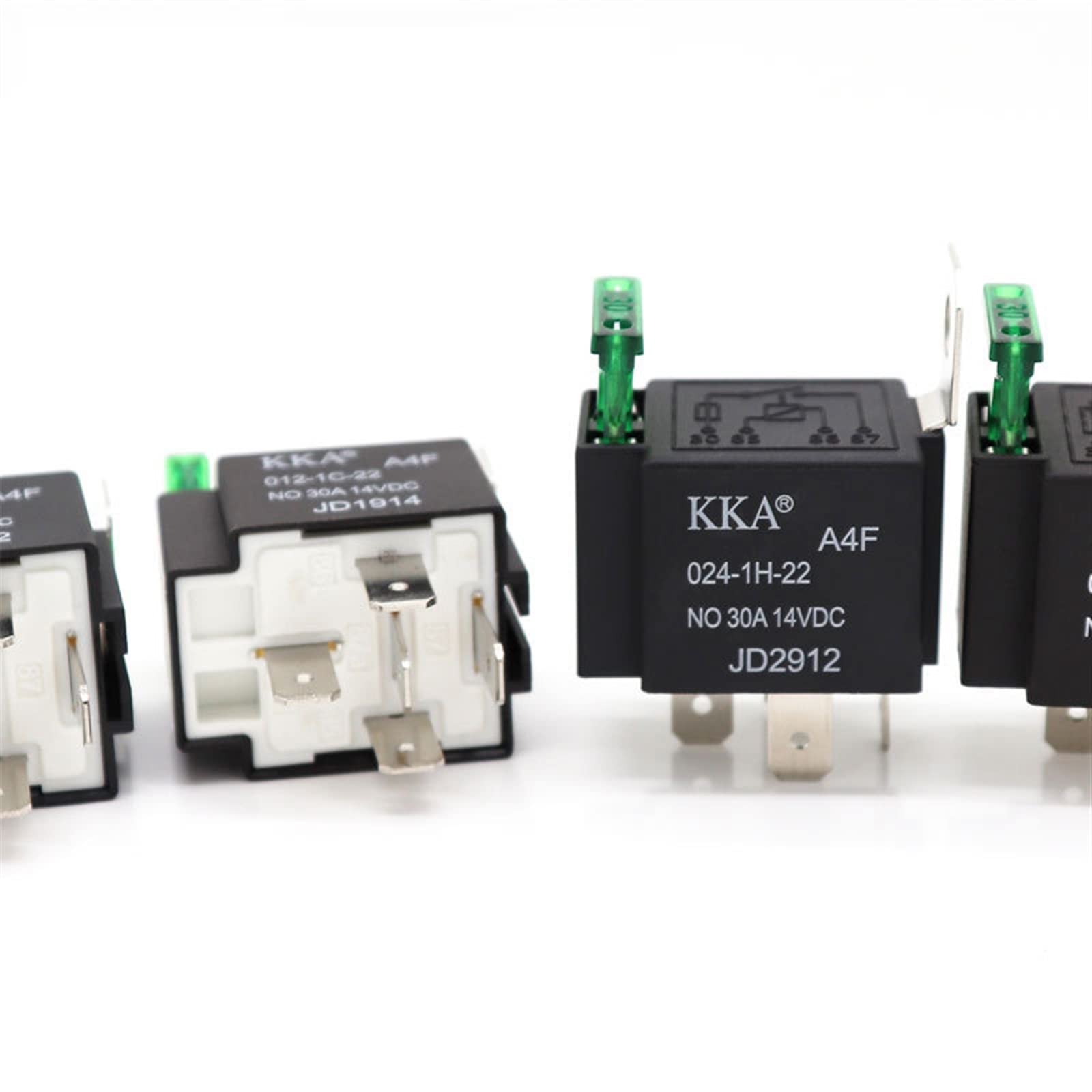 Piezas electrónicas 10 Uds relé de placa de seguridad relé automotriz impermeable con arnés de cableado 12V 30A relé de fusible de coche Terminal de cobre relé automático JD2912 (Size : 4 Pin 24V)