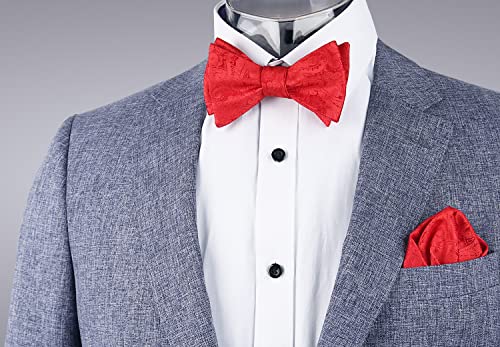 Image of Alizeal Mens Paisley Adjustable Bow Tie Set