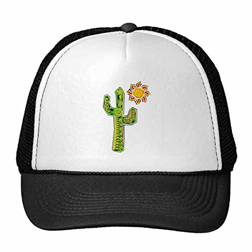 Gorra de béisbol infantil con malla de nylon transpirable ajustable motivo cactus de México
