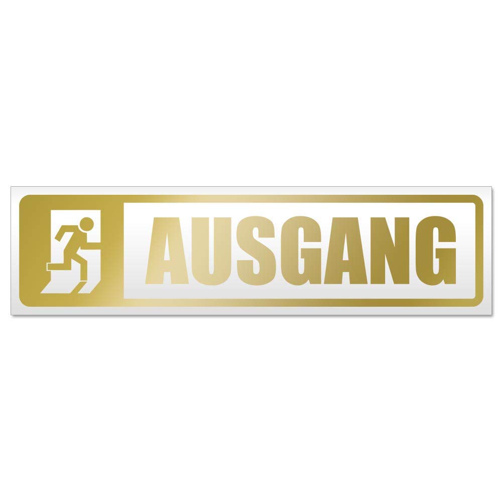 Kiwistar Magnetschild „Abstand Halten“ – 30 Cm, Gold, Magnetisch Für Auto & Metallflächen